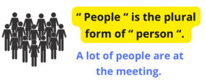people is a plural noun