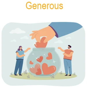generous: adjectives to describe personality