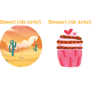 desert and dessert pronunciation