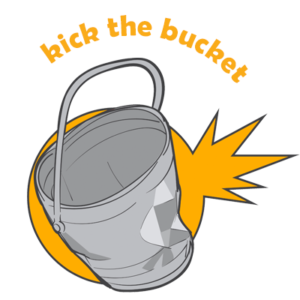 Idiom: Kick the bucket 