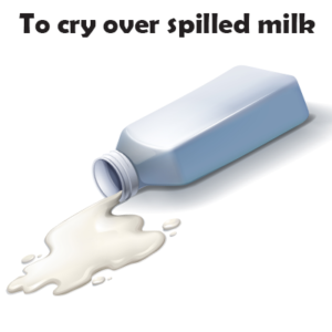 to cry over spilled milk
