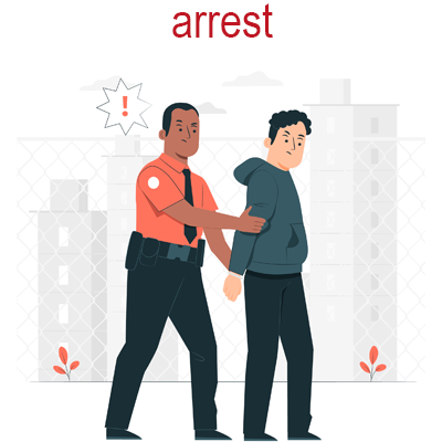 arrest: of stop synonyms in English
