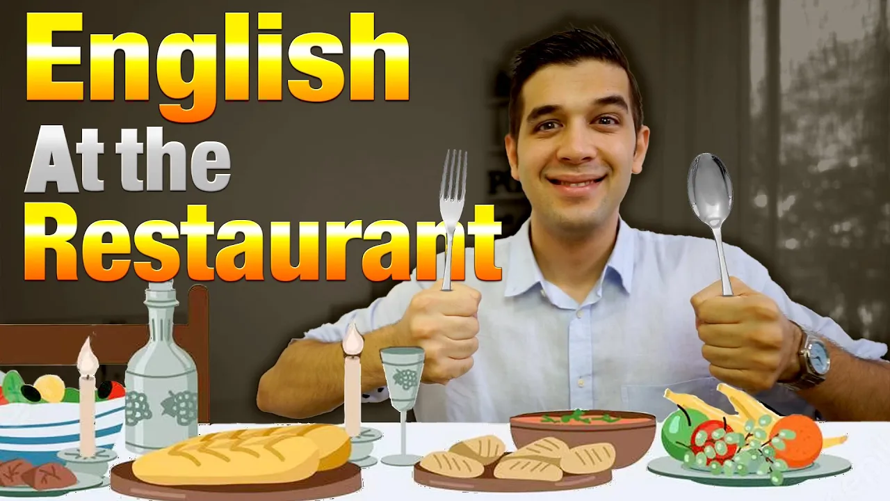 English restaurant vocabulary with pictures + video