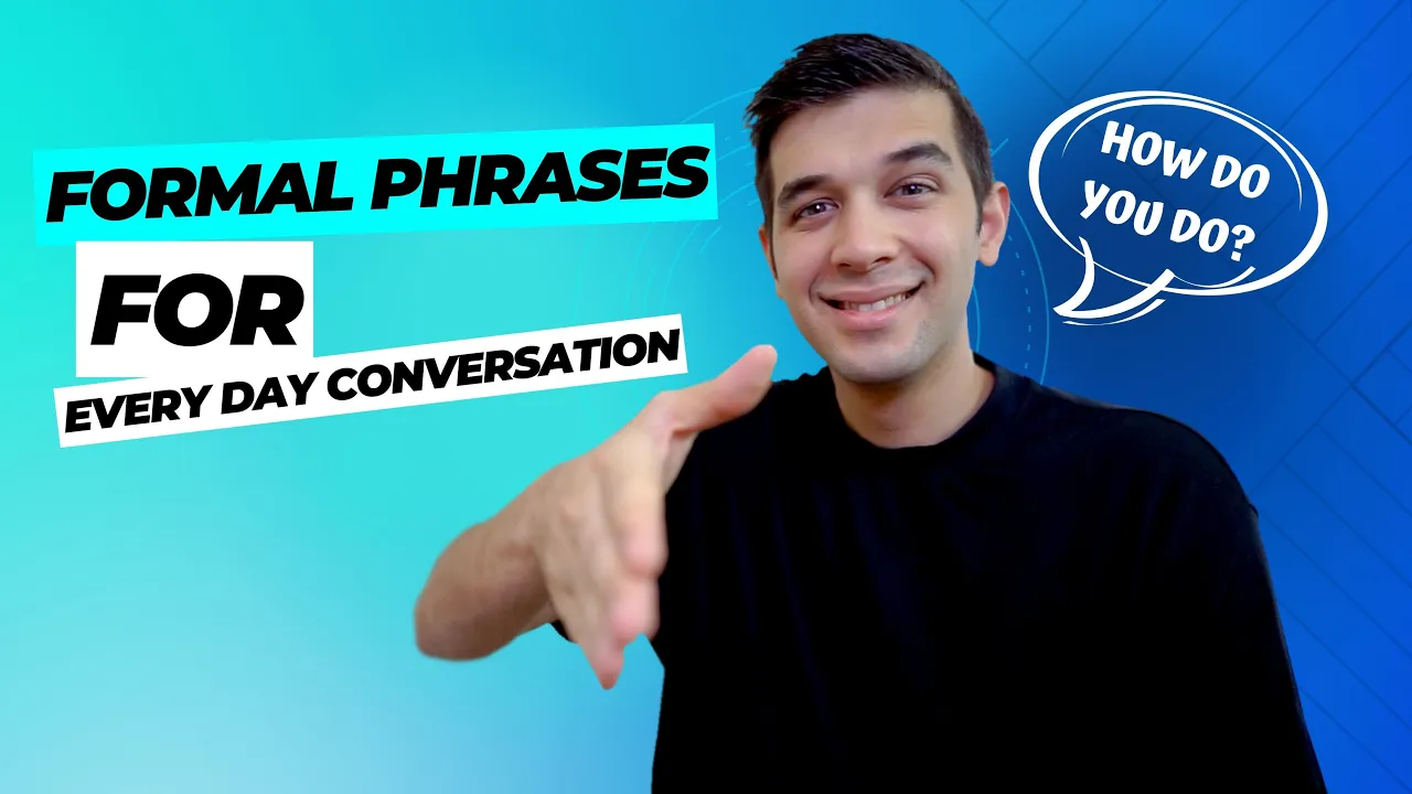 Formal phrases in English with example + video