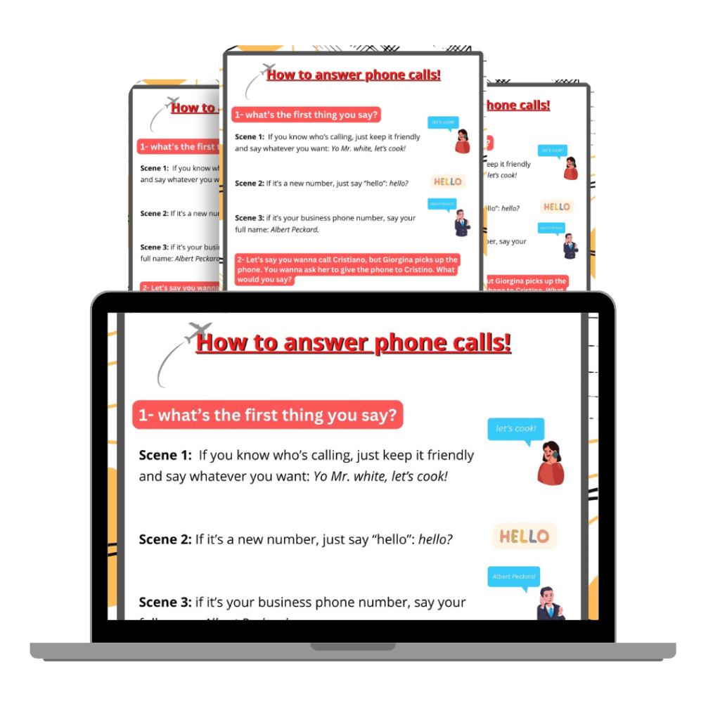 How to answer phone calls - POC English